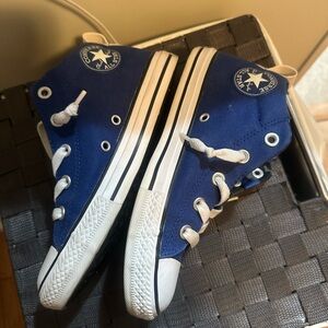 Converse Kids High Top Sneakers in Blue and White